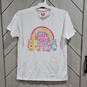 Care Bears White Tee with Rainbow and Care Bears